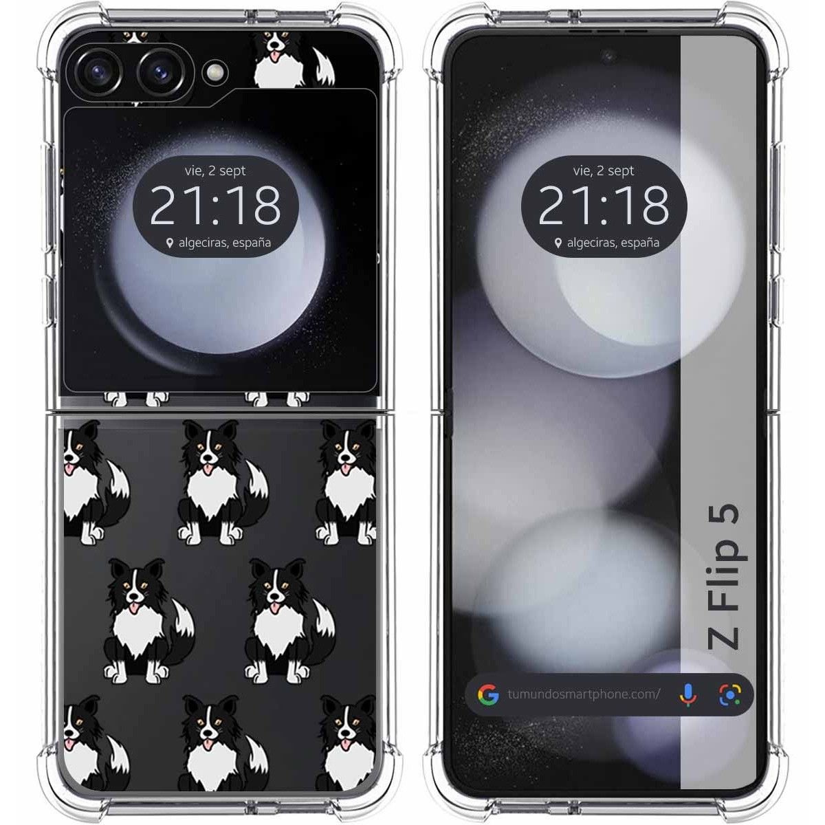 Funda Silicona Antigolpes para Samsung Galaxy Z Flip 5 5G diseño Perros 07 Dibujos