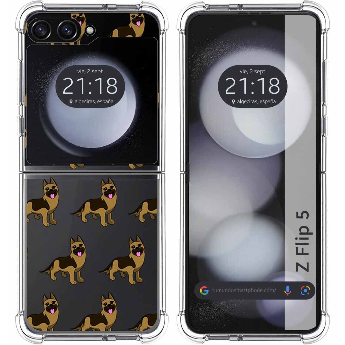Funda Silicona Antigolpes para Samsung Galaxy Z Flip 5 5G diseño Perros 09 Dibujos