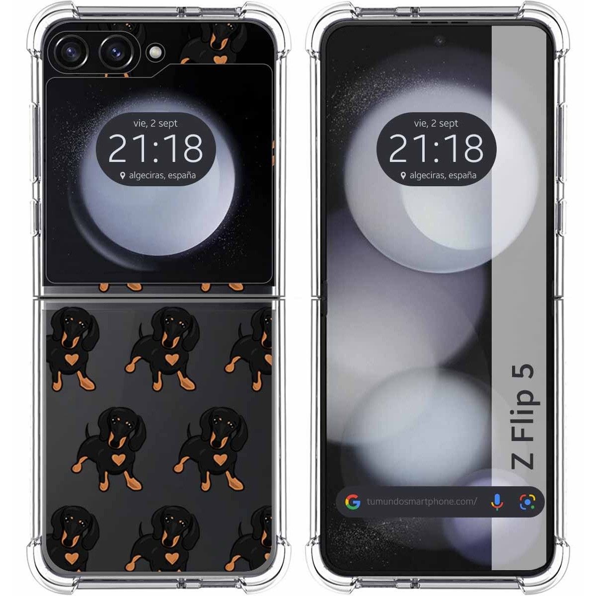 Funda Silicona Antigolpes para Samsung Galaxy Z Flip 5 5G diseño Perros 10 Dibujos