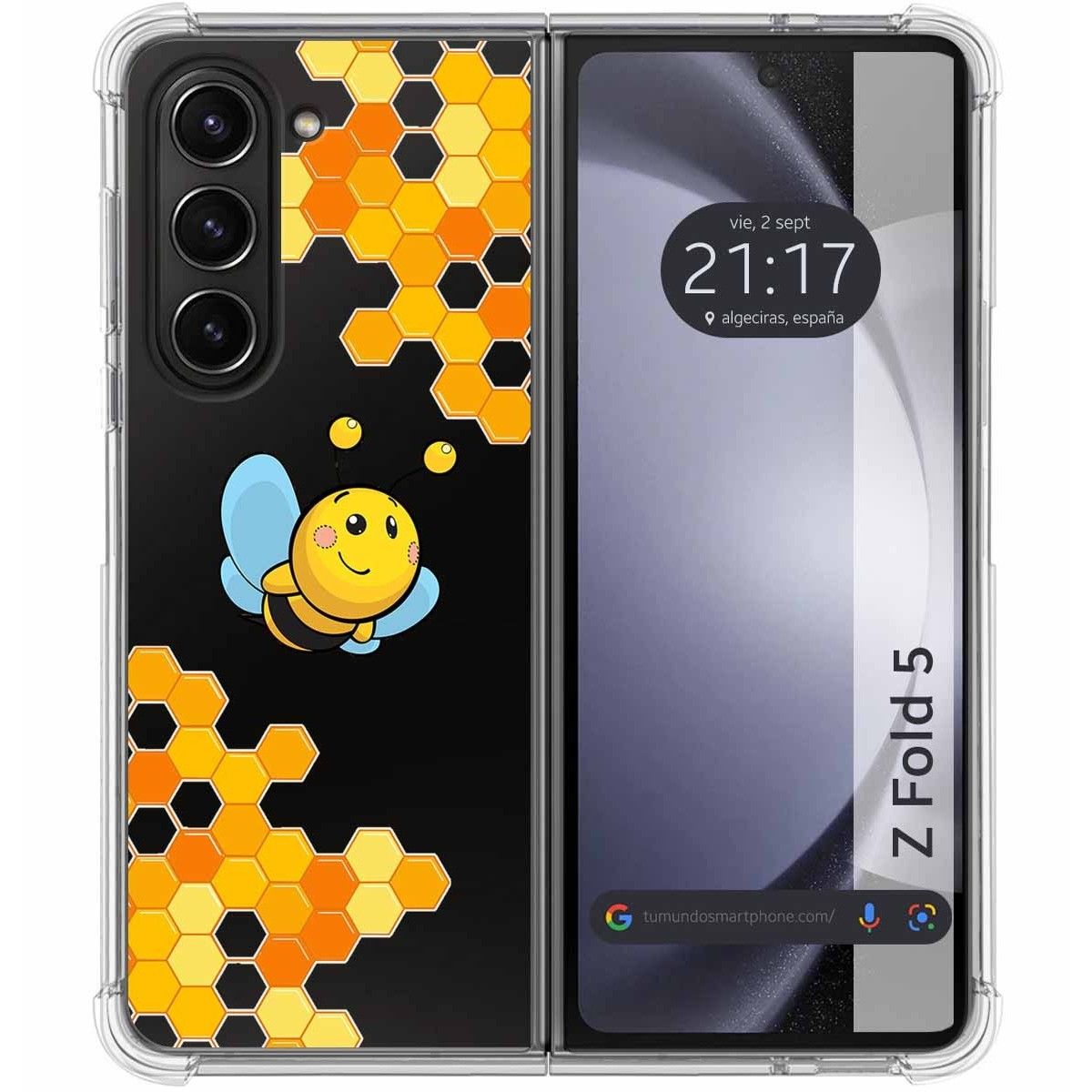 Funda Silicona Antigolpes para Samsung Galaxy Z Fold 5 5G diseño Abeja Dibujos