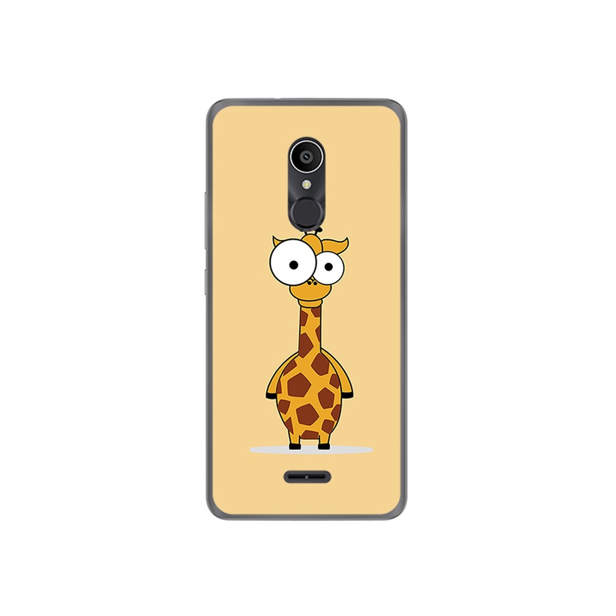 Funda Gel Tpu para Alcatel 3C Diseño Jirafa Dibujos