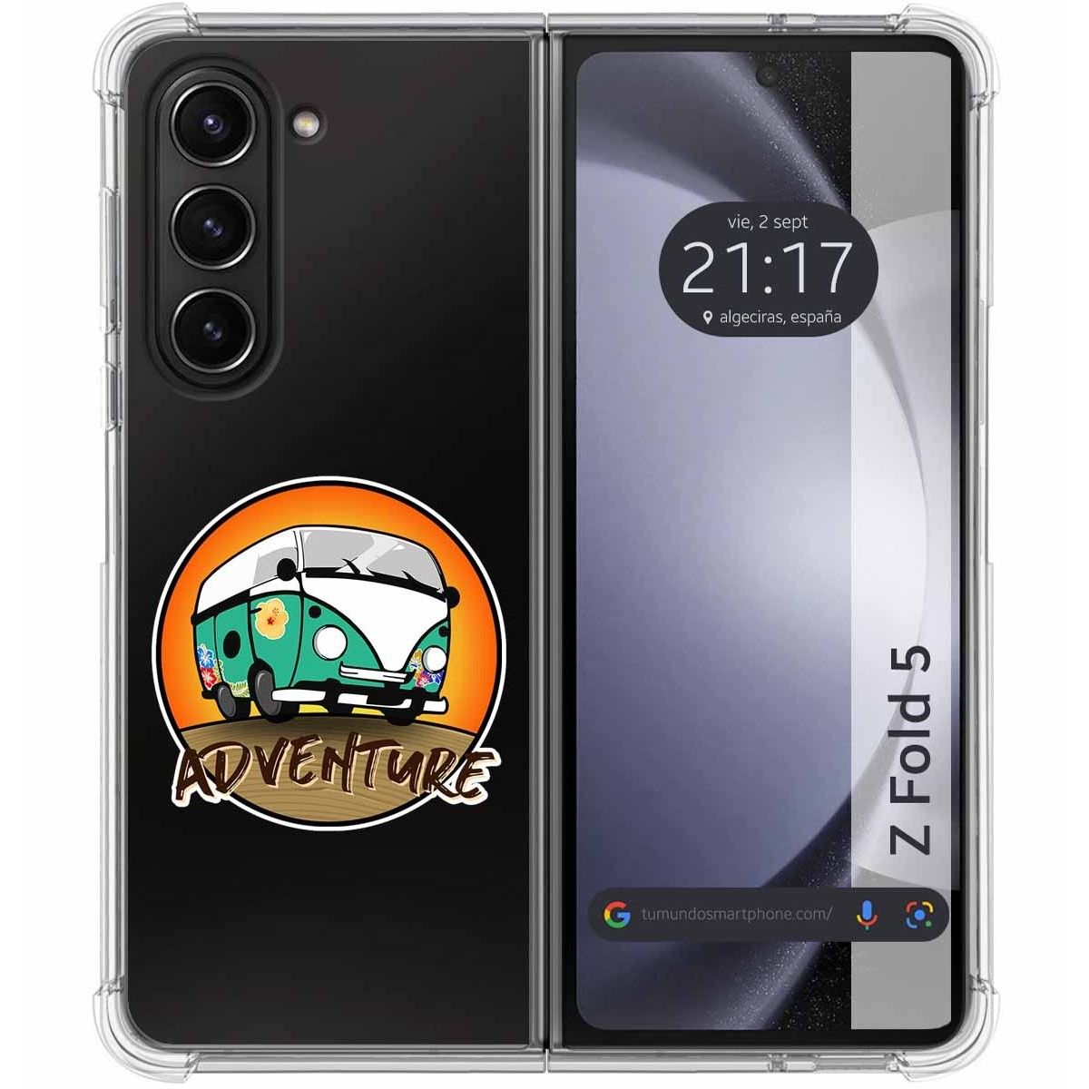 Funda Silicona Antigolpes para Samsung Galaxy Z Fold 5 5G diseño Adventure Dibujos