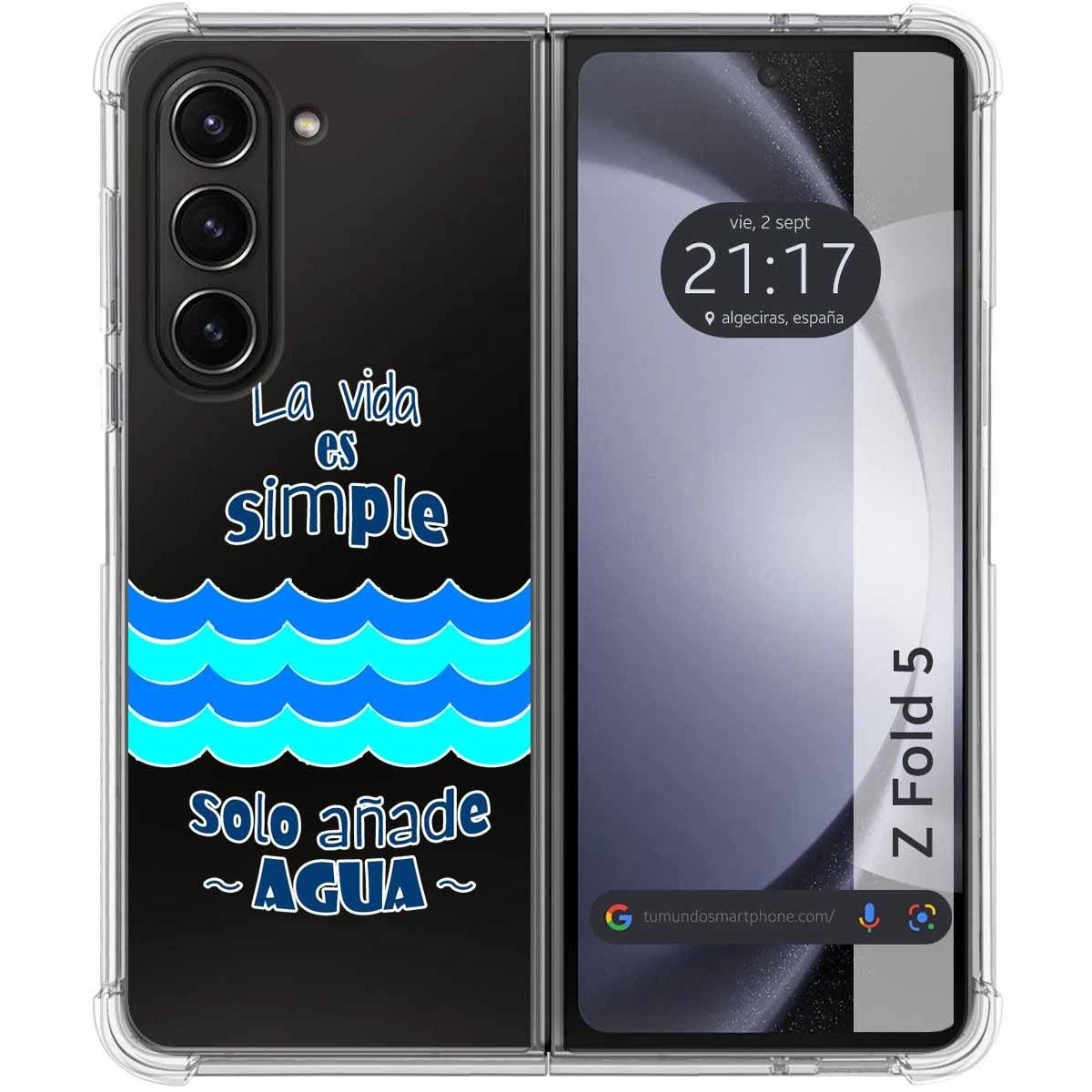 Funda Silicona Antigolpes para Samsung Galaxy Z Fold 5 5G diseño Agua Dibujos