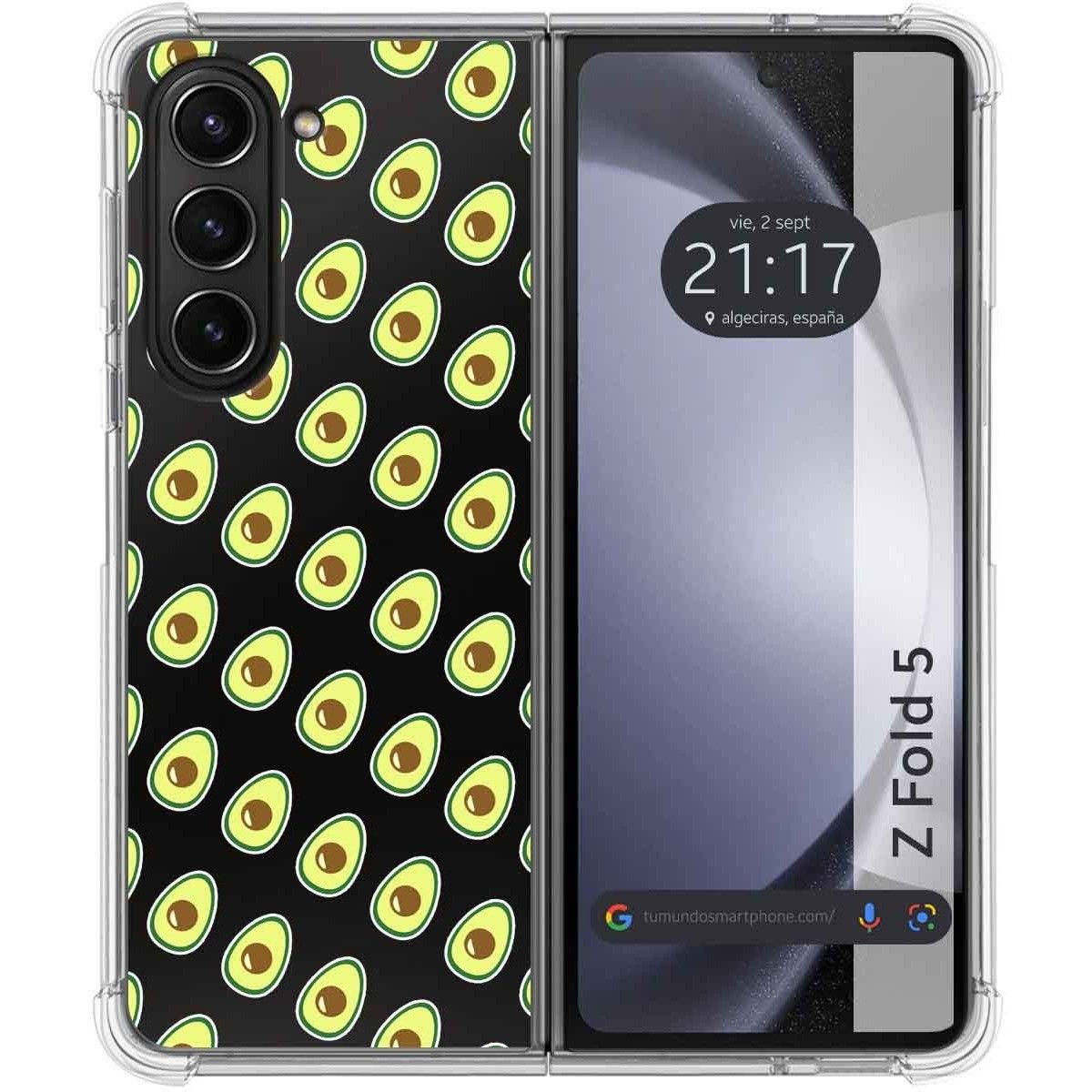 Funda Silicona Antigolpes para Samsung Galaxy Z Fold 5 5G diseño Aguacate Dibujos