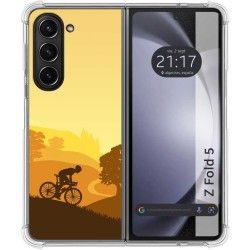 Funda Silicona Antigolpes para Samsung Galaxy Z Fold 5 5G diseño Ciclista Dibujos