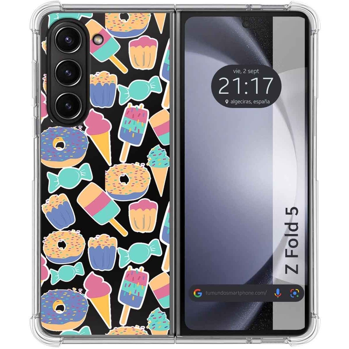 Funda Silicona Antigolpes para Samsung Galaxy Z Fold 5 5G diseño Dulces 02 Dibujos