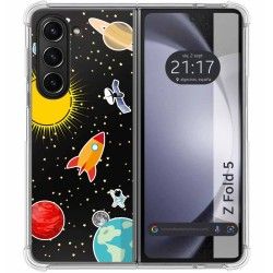 Funda Silicona Antigolpes para Samsung Galaxy Z Fold 5 5G diseño Espacio Dibujos