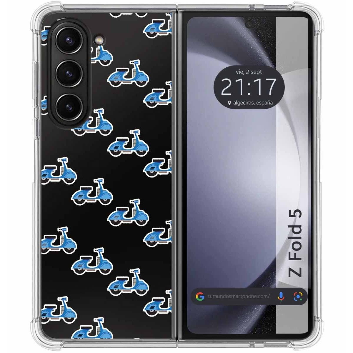 Funda Silicona Antigolpes para Samsung Galaxy Z Fold 5 5G diseño Scooter Dibujos