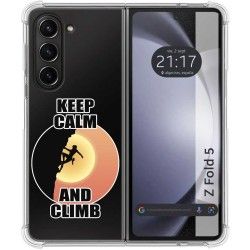 Funda Silicona Antigolpes para Samsung Galaxy Z Fold 5 5G diseño Mujer Escalada Dibujos
