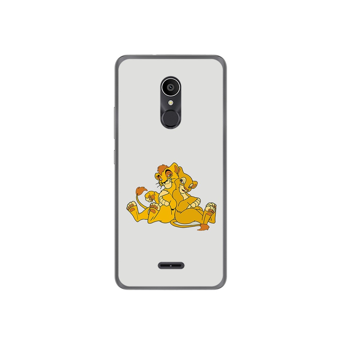 Funda Gel Tpu para Alcatel 3C Diseño Leones Dibujos