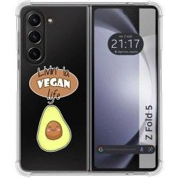 Funda Silicona Antigolpes para Samsung Galaxy Z Fold 5 5G diseño Vegan Life Dibujos