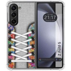 Funda Silicona Antigolpes para Samsung Galaxy Z Fold 5 5G diseño Zapatillas 04 Dibujos