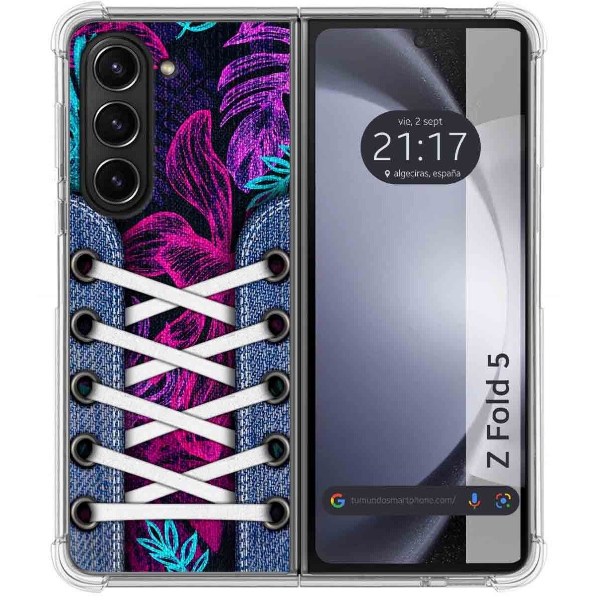 Funda Silicona Antigolpes para Samsung Galaxy Z Fold 5 5G diseño Zapatillas 07 Dibujos