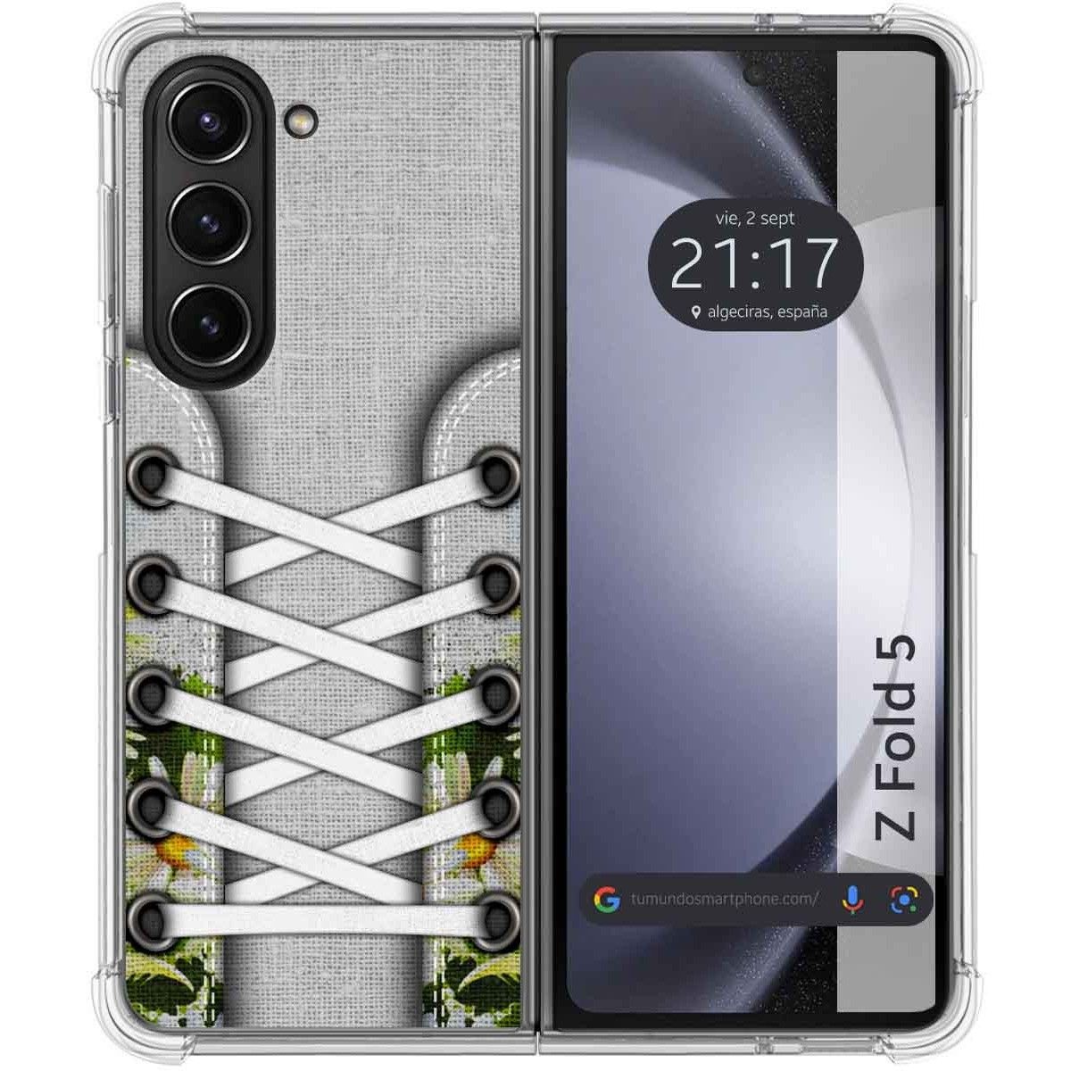 Funda Silicona Antigolpes para Samsung Galaxy Z Fold 5 5G diseño Zapatillas 08 Dibujos