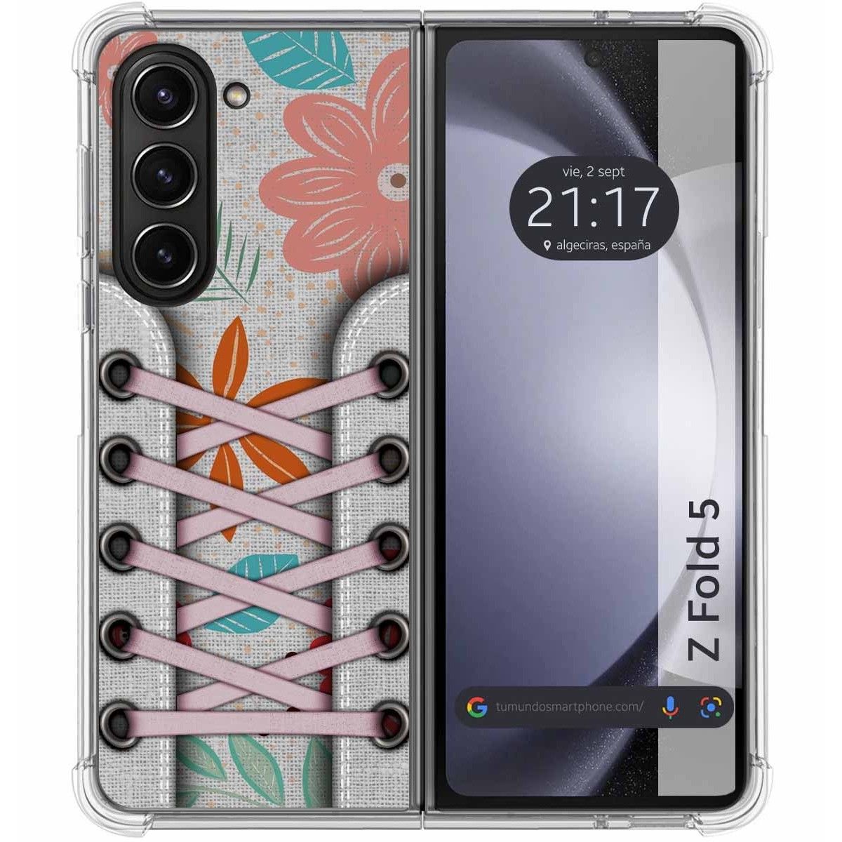 Funda Silicona Antigolpes para Samsung Galaxy Z Fold 5 5G diseño Zapatillas 09 Dibujos