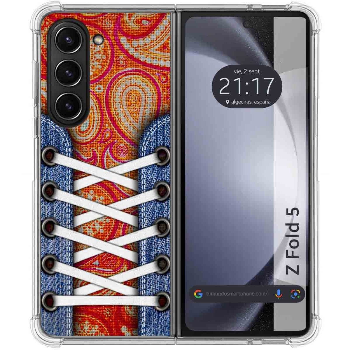 Funda Silicona Antigolpes para Samsung Galaxy Z Fold 5 5G diseño Zapatillas 10 Dibujos