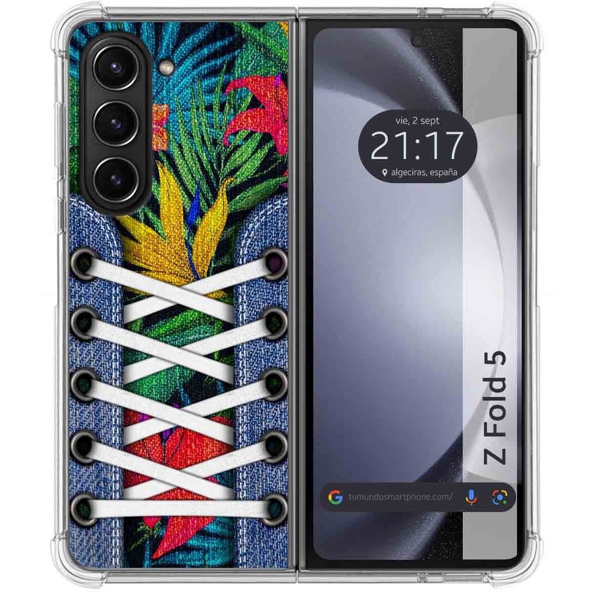 Funda Silicona Antigolpes para Samsung Galaxy Z Fold 5 5G diseño Zapatillas 12 Dibujos
