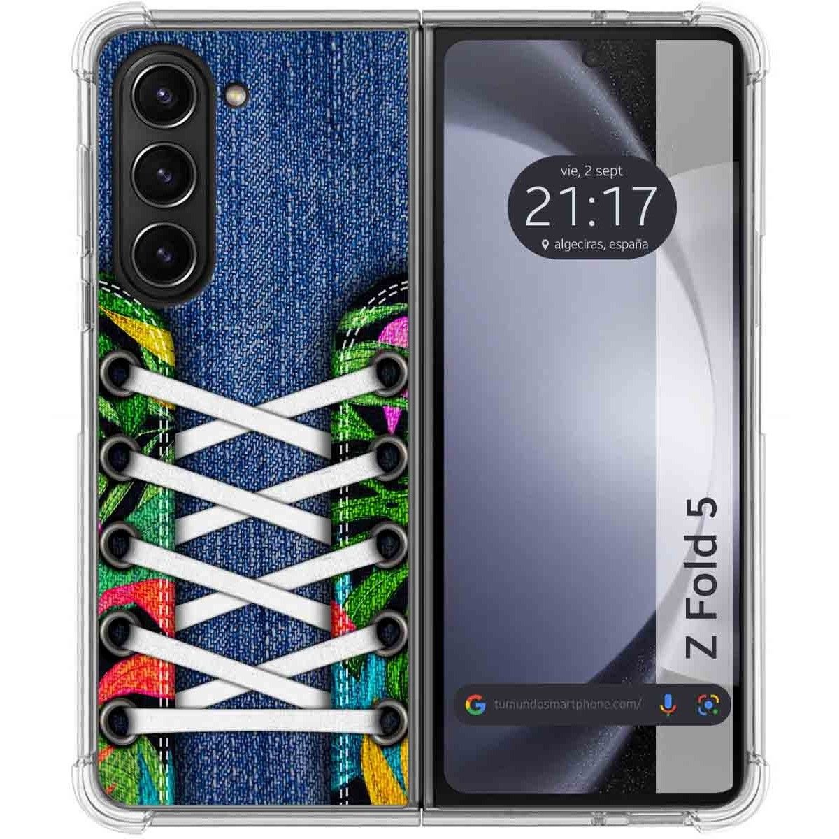 Funda Silicona Antigolpes para Samsung Galaxy Z Fold 5 5G diseño Zapatillas 13 Dibujos