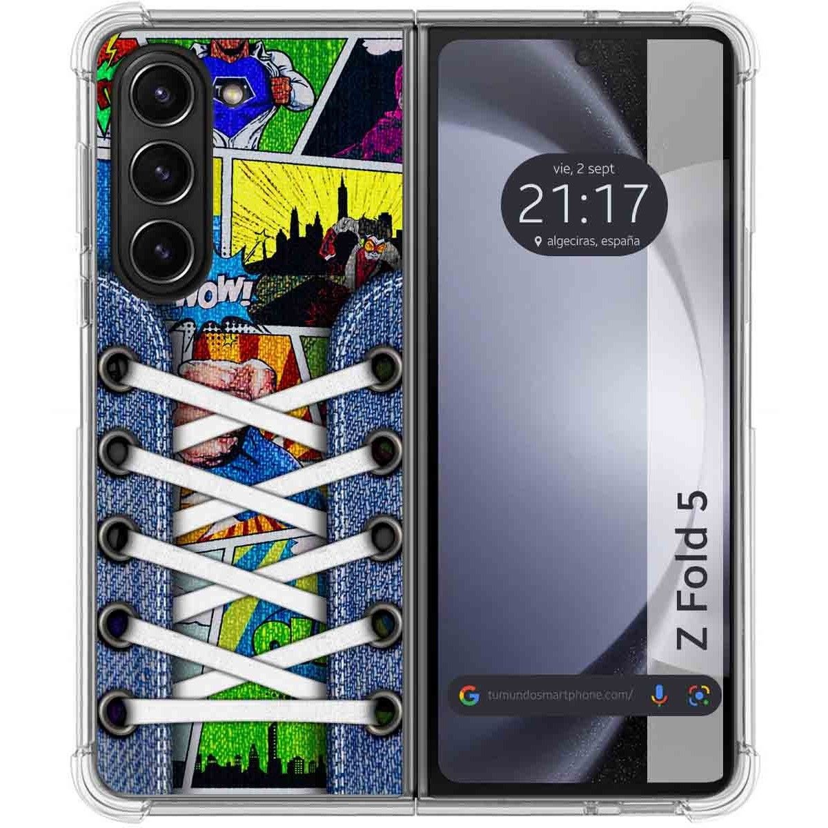 Funda Silicona Antigolpes para Samsung Galaxy Z Fold 5 5G diseño Zapatillas 14 Dibujos