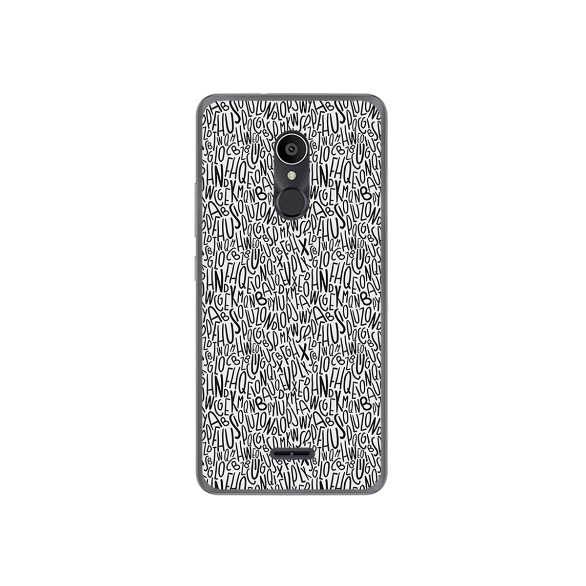 Funda Gel Tpu para Alcatel 3C Diseño Letras Dibujos