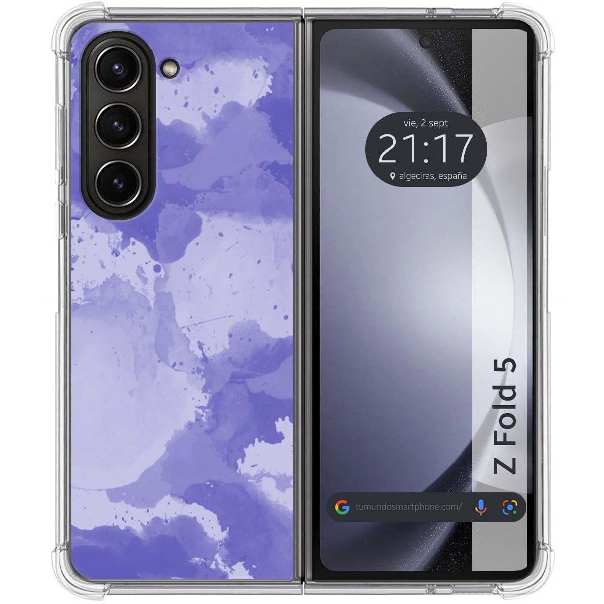 Funda Silicona Antigolpes para Samsung Galaxy Z Fold 5 5G diseño Acuarela 01 Dibujos