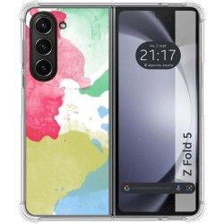 Funda Silicona Antigolpes para Samsung Galaxy Z Fold 5 5G diseño Acuarela 02 Dibujos