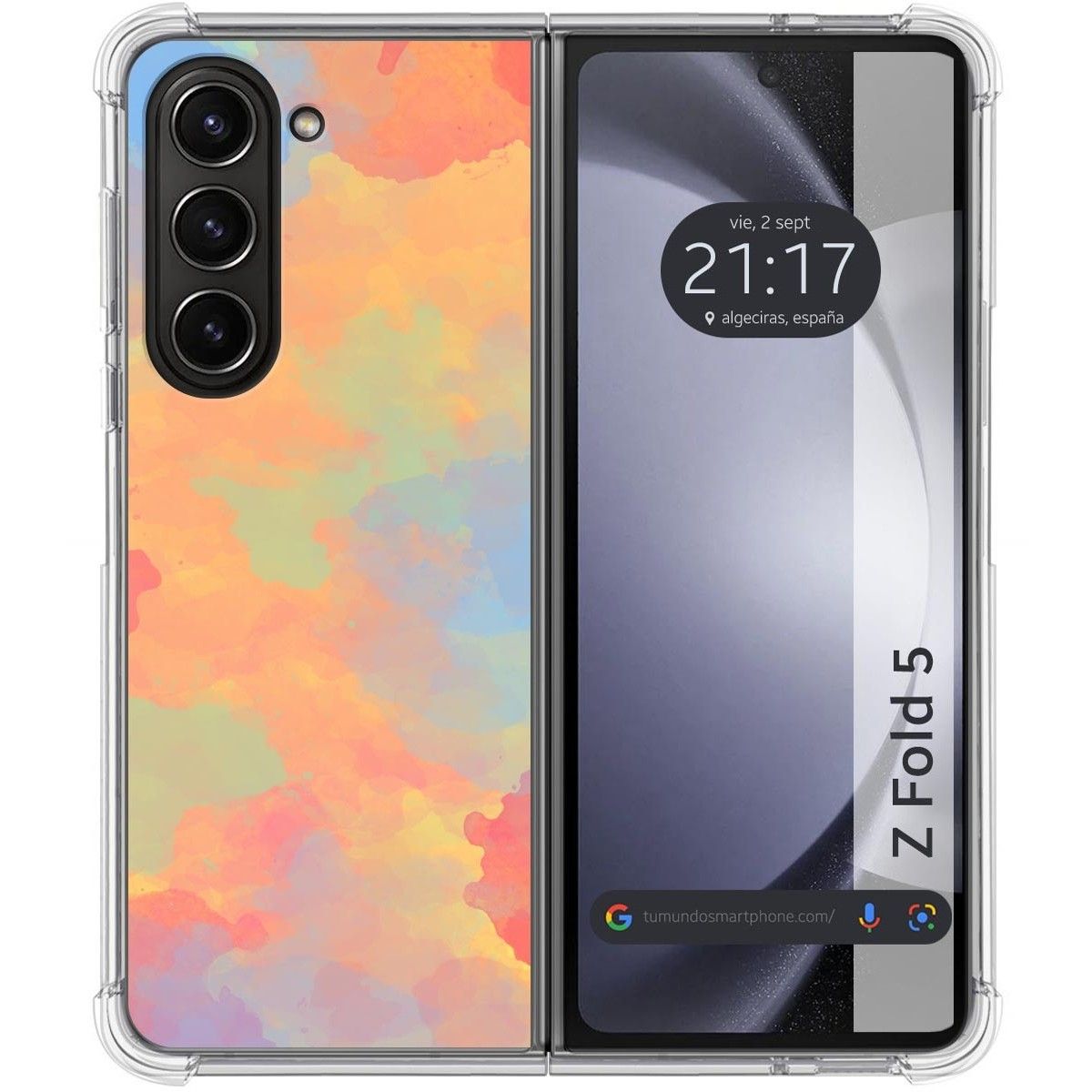 Funda Silicona Antigolpes para Samsung Galaxy Z Fold 5 5G diseño Acuarela 08 Dibujos