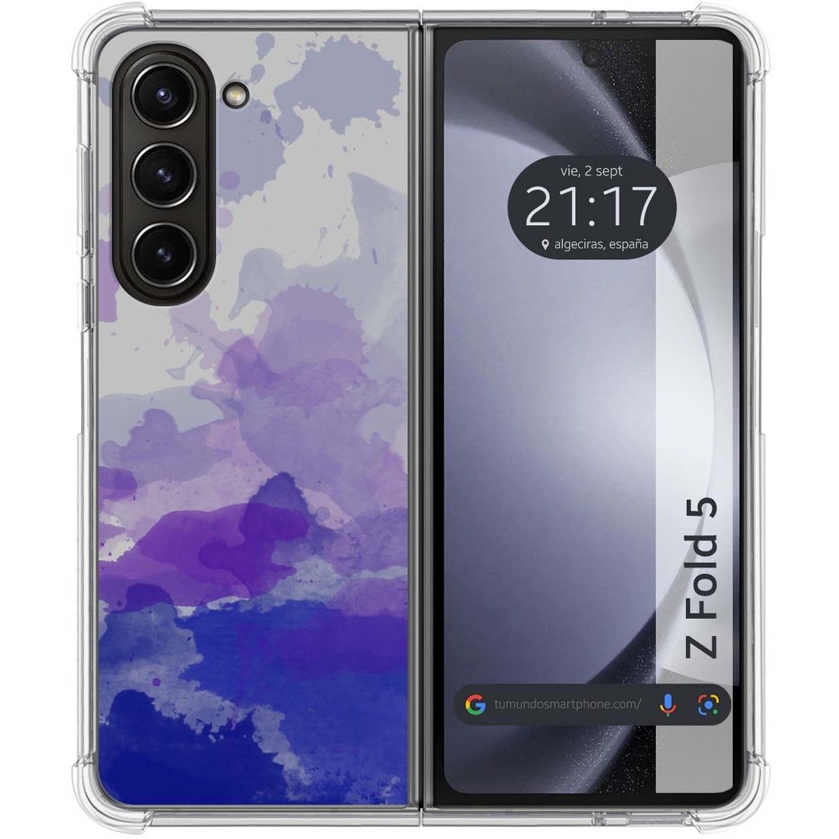 Funda Silicona Antigolpes para Samsung Galaxy Z Fold 5 5G diseño Acuarela 09 Dibujos