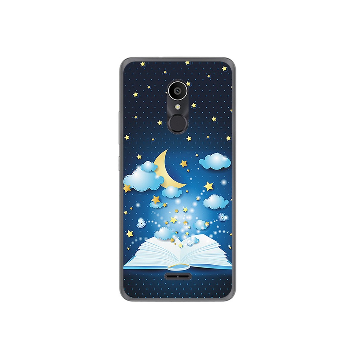 Funda Gel Tpu para Alcatel 3C Diseño Libro Cuentos Dibujos