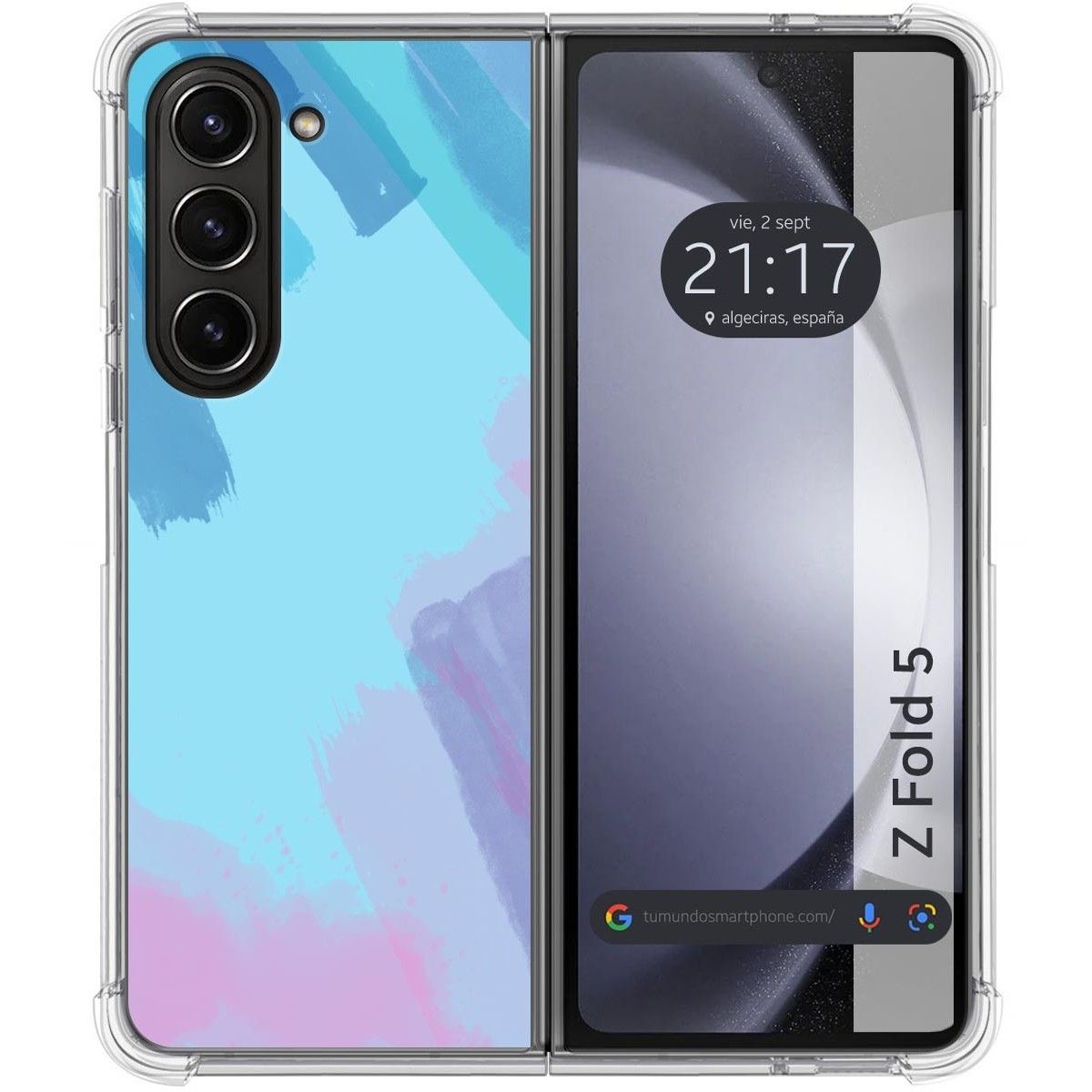 Funda Silicona Antigolpes para Samsung Galaxy Z Fold 5 5G diseño Acuarela 10 Dibujos