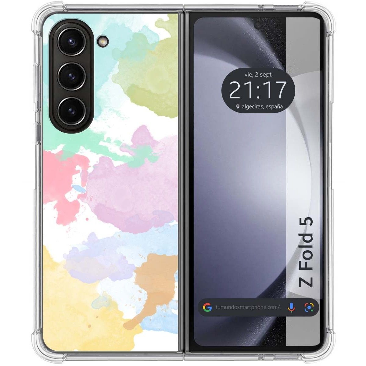 Funda Silicona Antigolpes para Samsung Galaxy Z Fold 5 5G diseño Acuarela 11 Dibujos