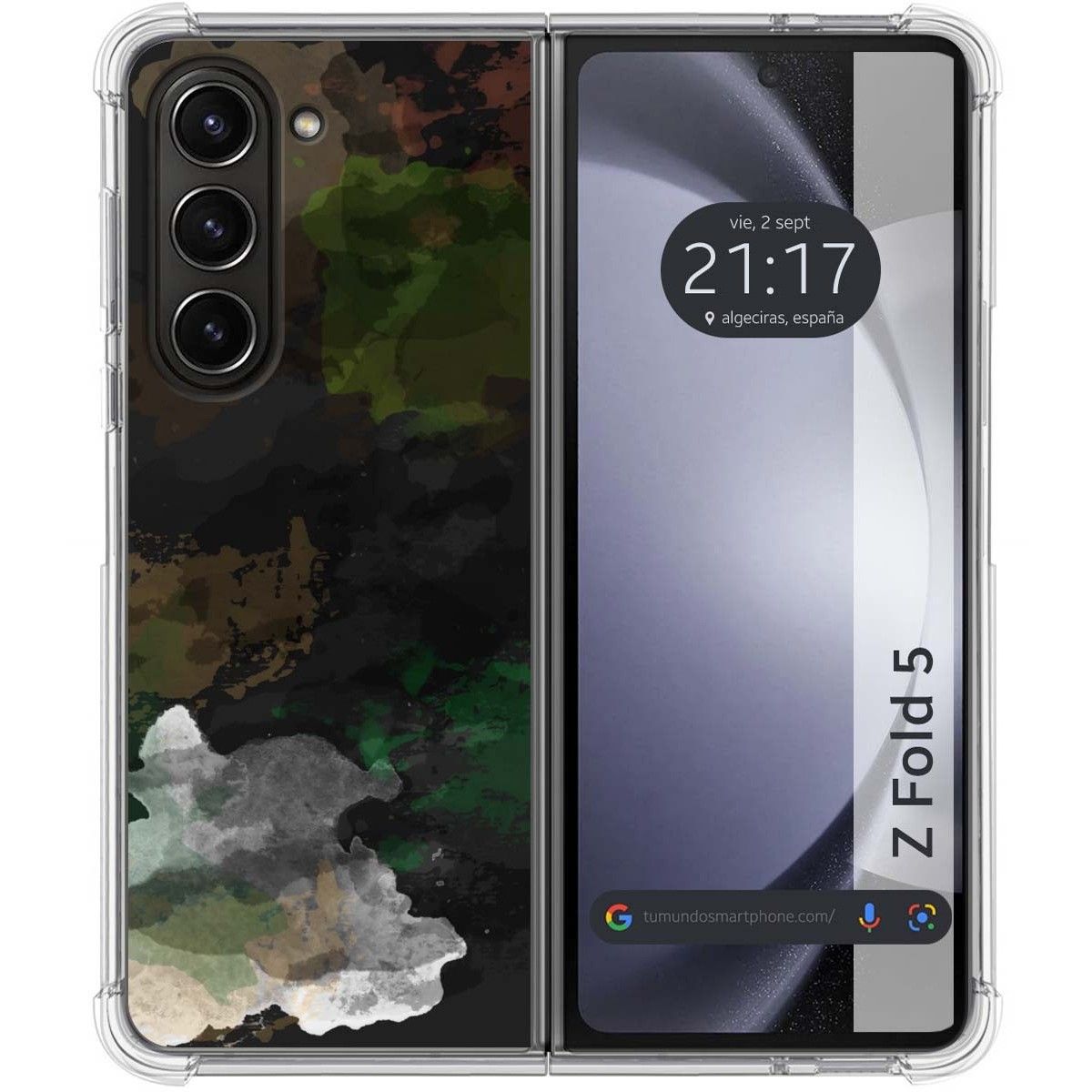 Funda Silicona Antigolpes para Samsung Galaxy Z Fold 5 5G diseño Acuarela 12 Dibujos