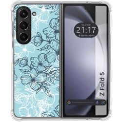 Funda Silicona Antigolpes para Samsung Galaxy Z Fold 5 5G diseño Flores 03 Dibujos