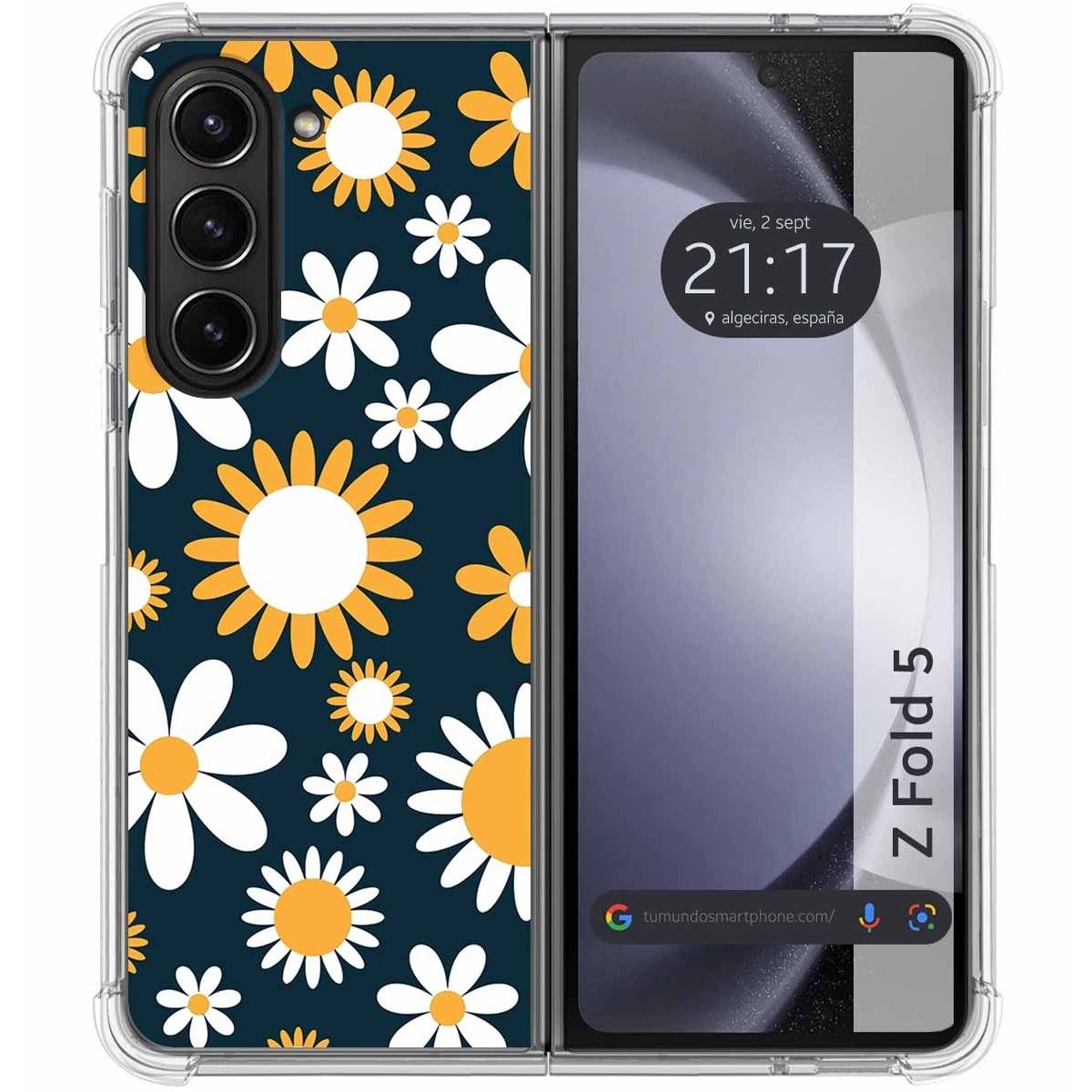 Funda Silicona Antigolpes para Samsung Galaxy Z Fold 5 5G diseño Flores 08 Dibujos