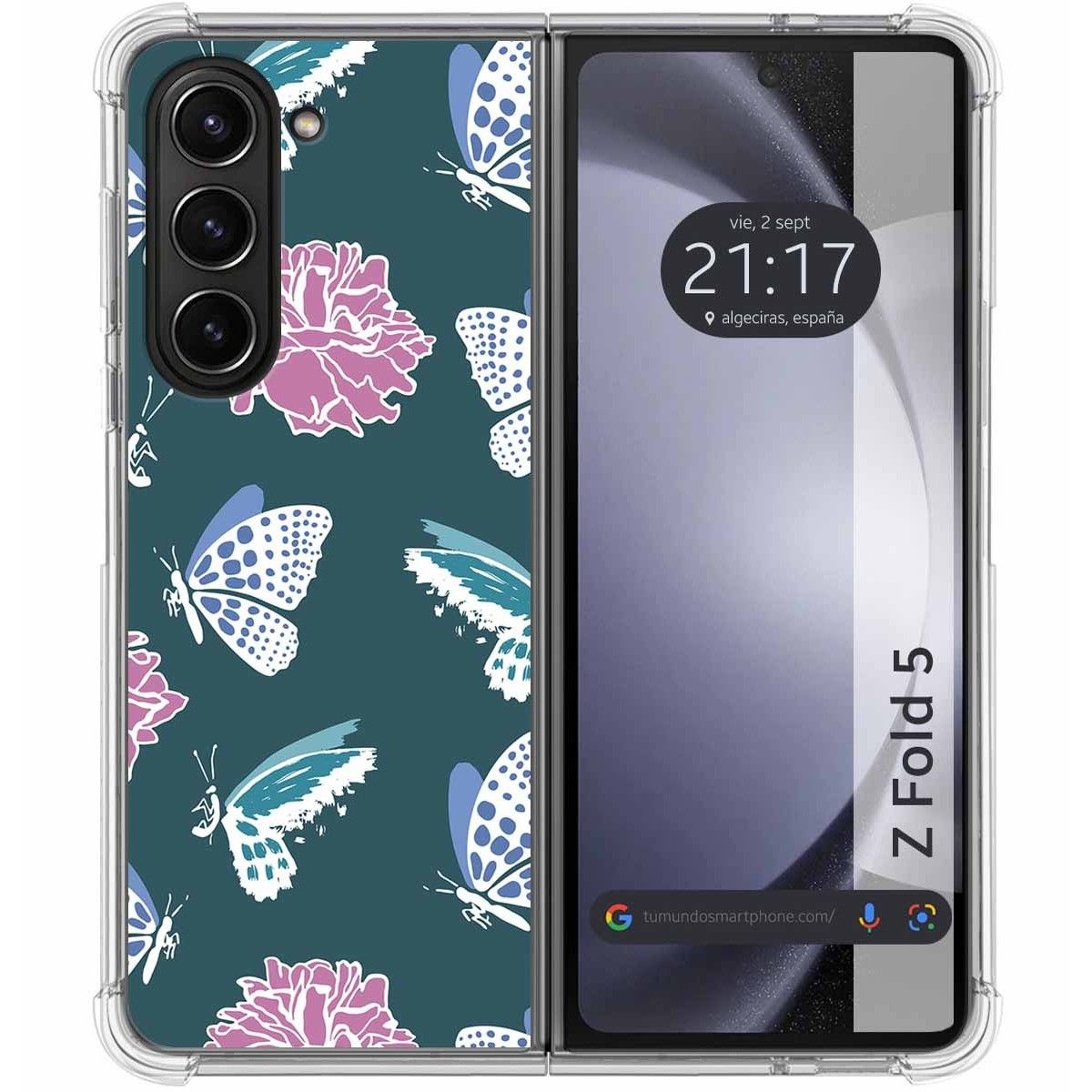 Funda Silicona Antigolpes para Samsung Galaxy Z Fold 5 5G diseño Flores 10 Dibujos