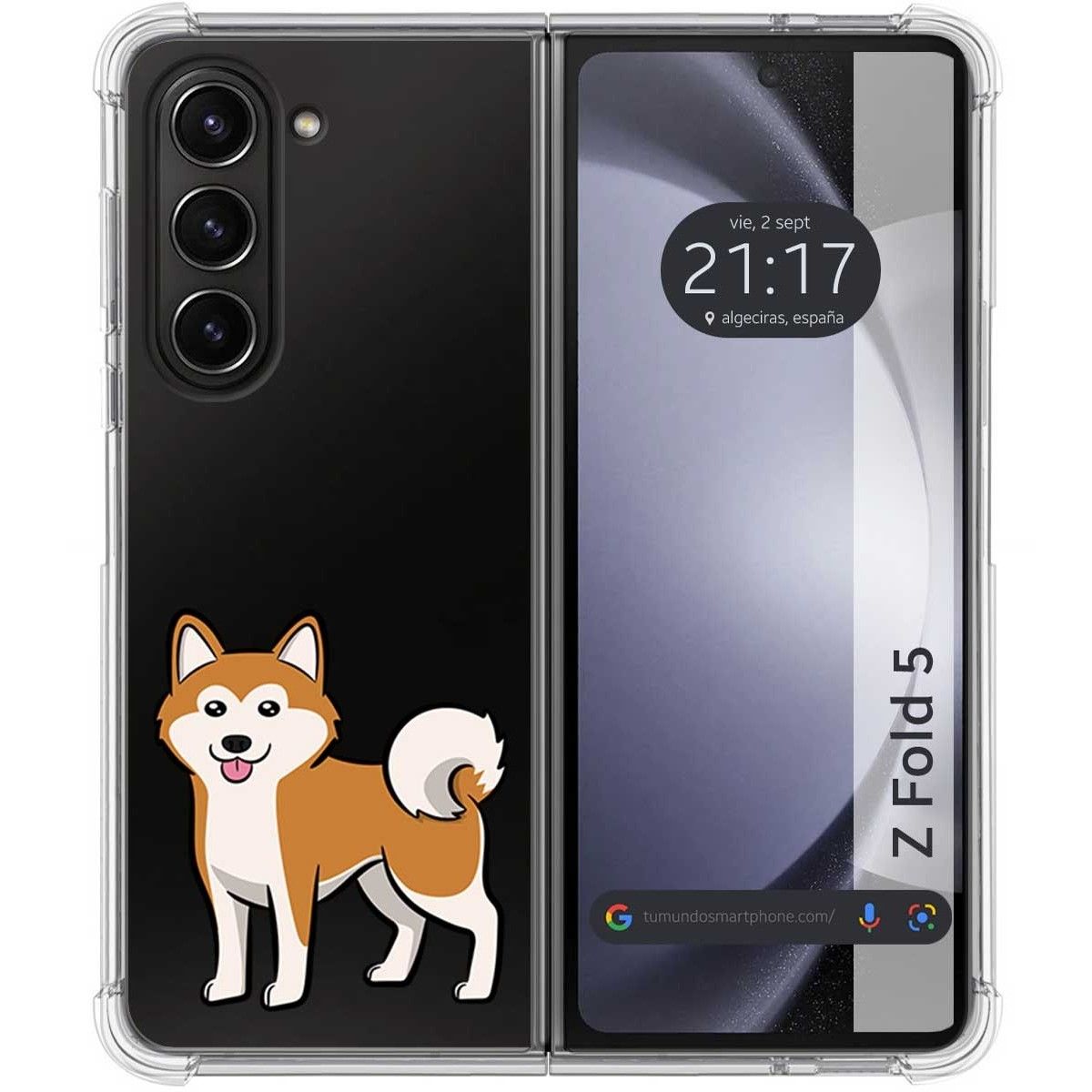 Funda Silicona Antigolpes para Samsung Galaxy Z Fold 5 5G diseño Perros 02 Dibujos