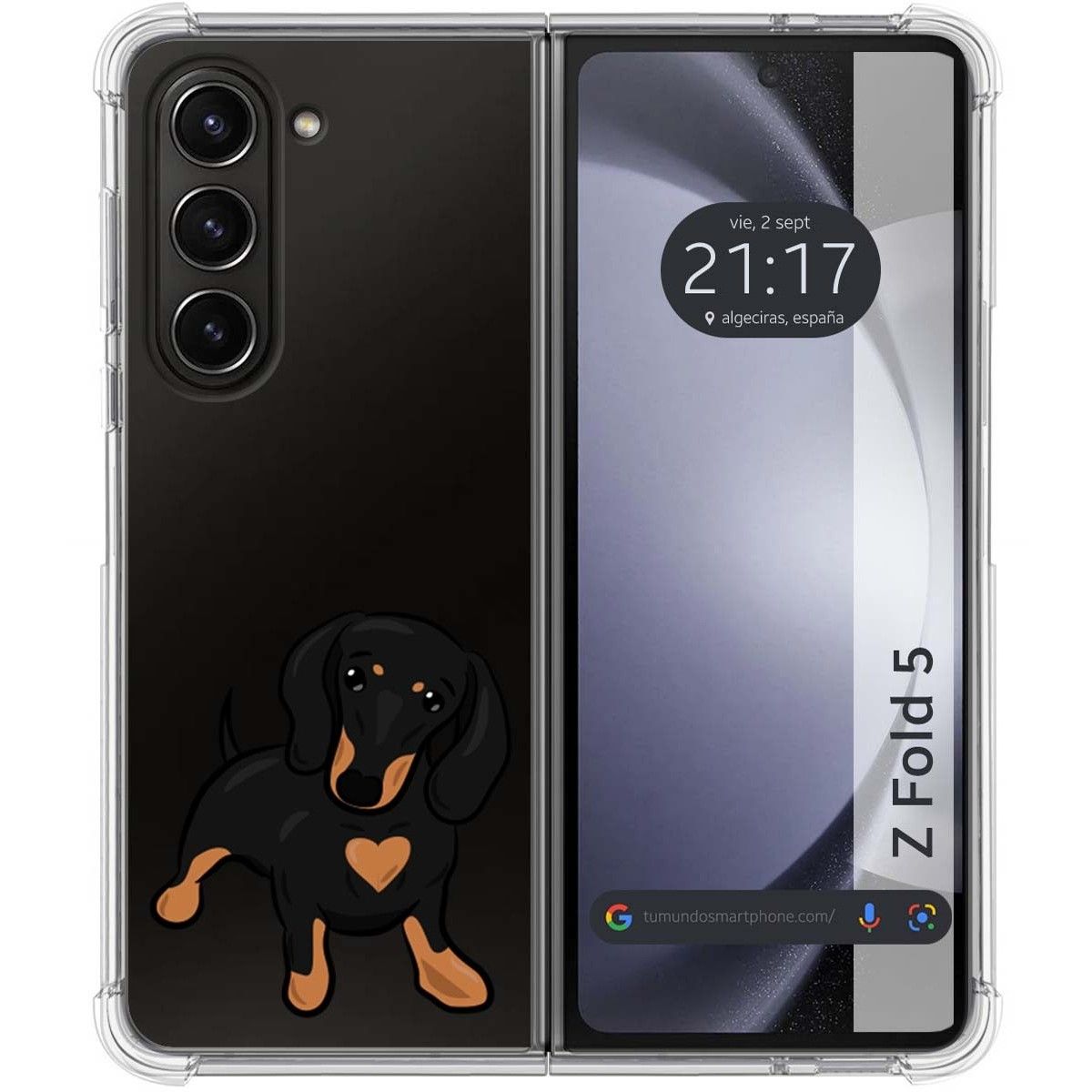 Funda Silicona Antigolpes para Samsung Galaxy Z Fold 5 5G diseño Perros 04 Dibujos