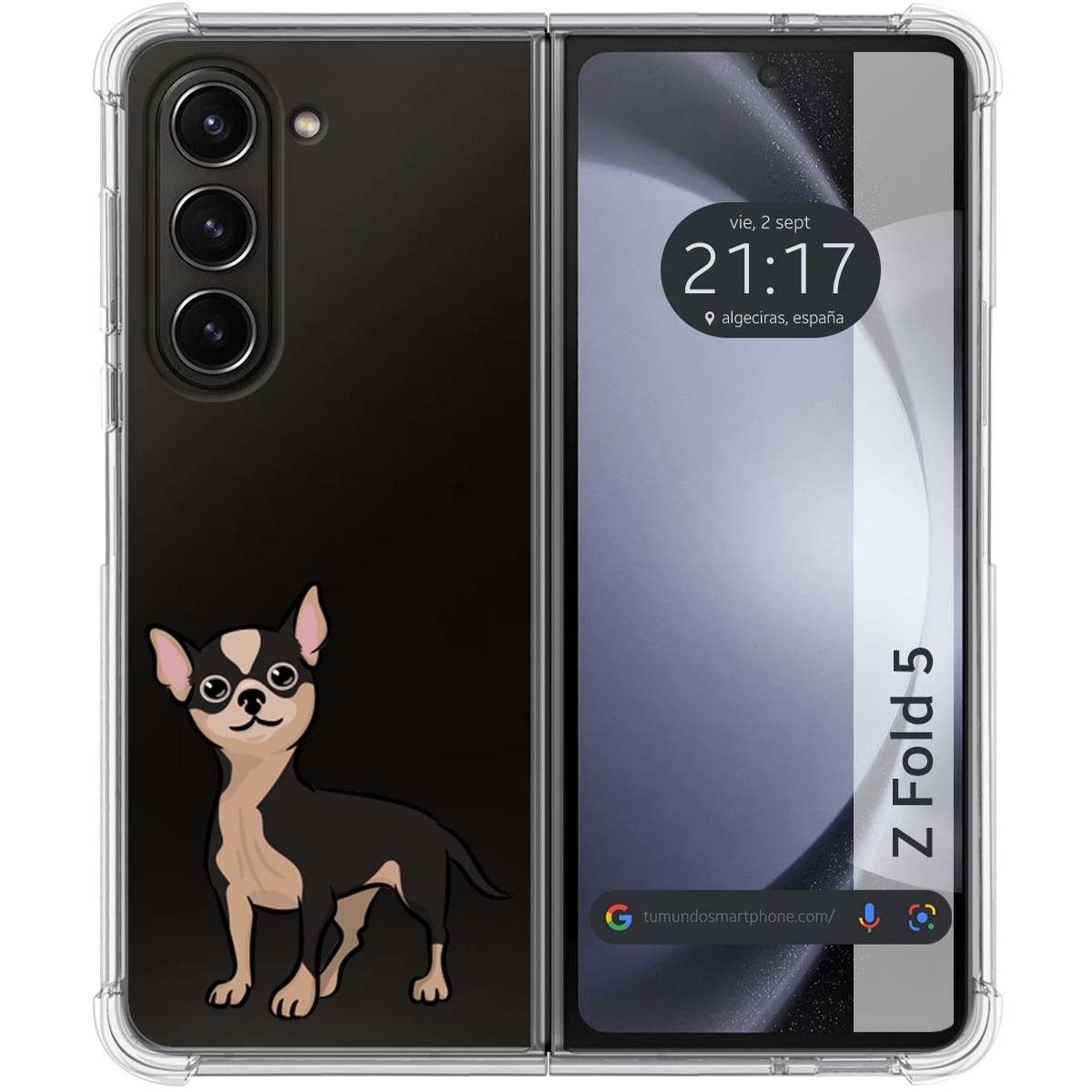 Funda Silicona Antigolpes para Samsung Galaxy Z Fold 5 5G diseño Perros 05 Dibujos