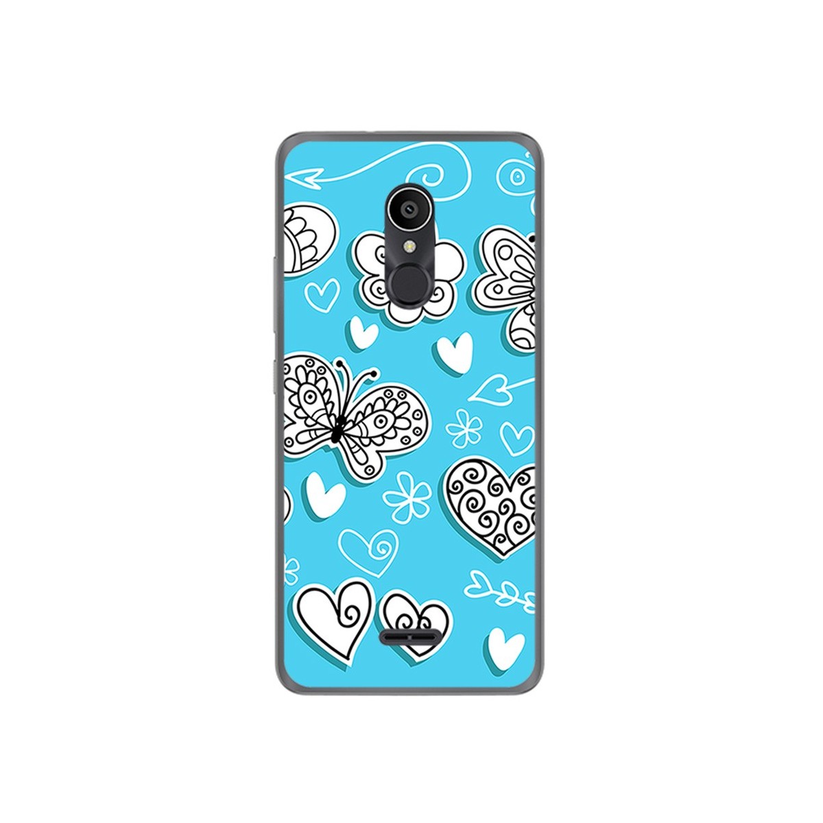 Funda Gel Tpu para Alcatel 3C Diseño Mariposas Dibujos