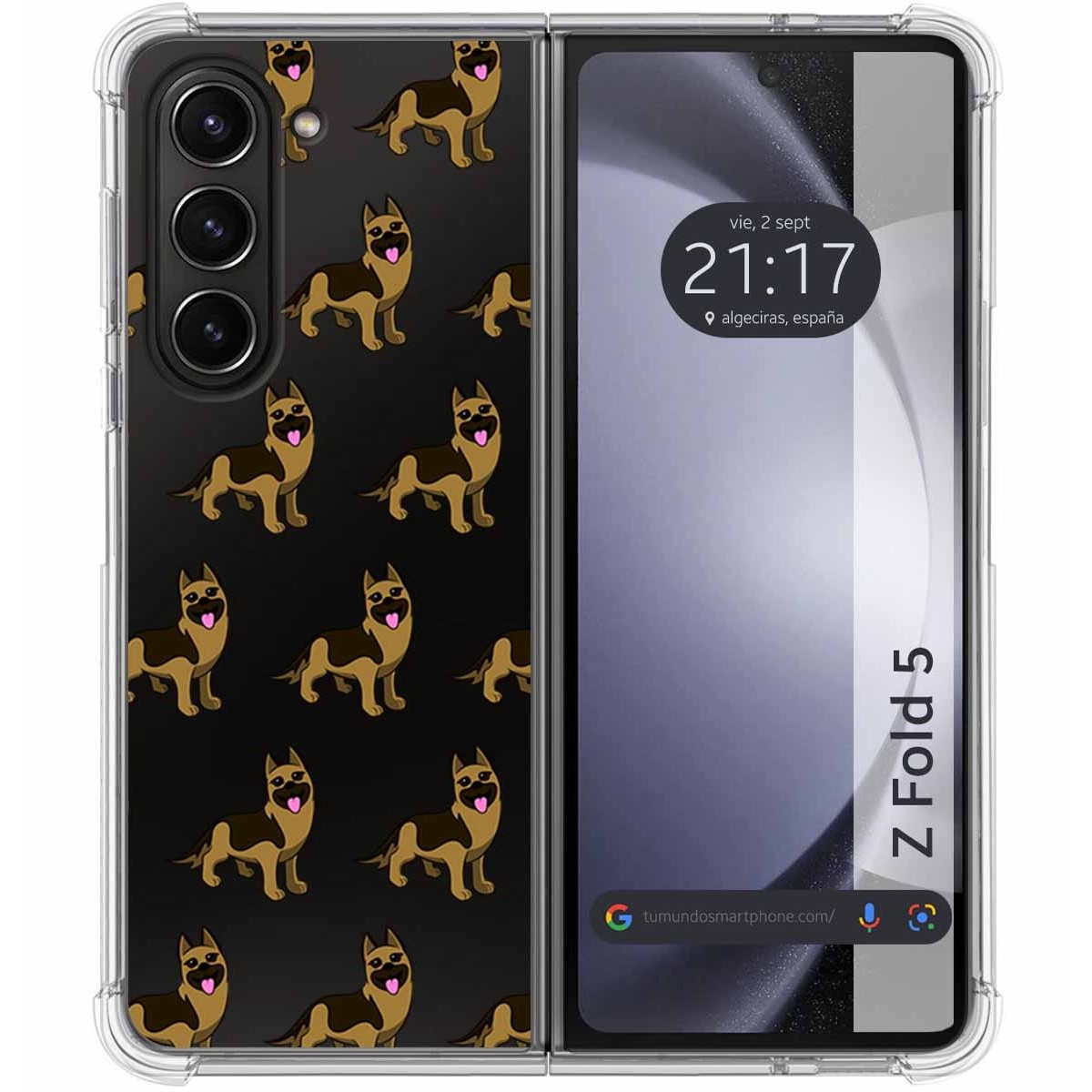 Funda Silicona Antigolpes para Samsung Galaxy Z Fold 5 5G diseño Perros 09 Dibujos