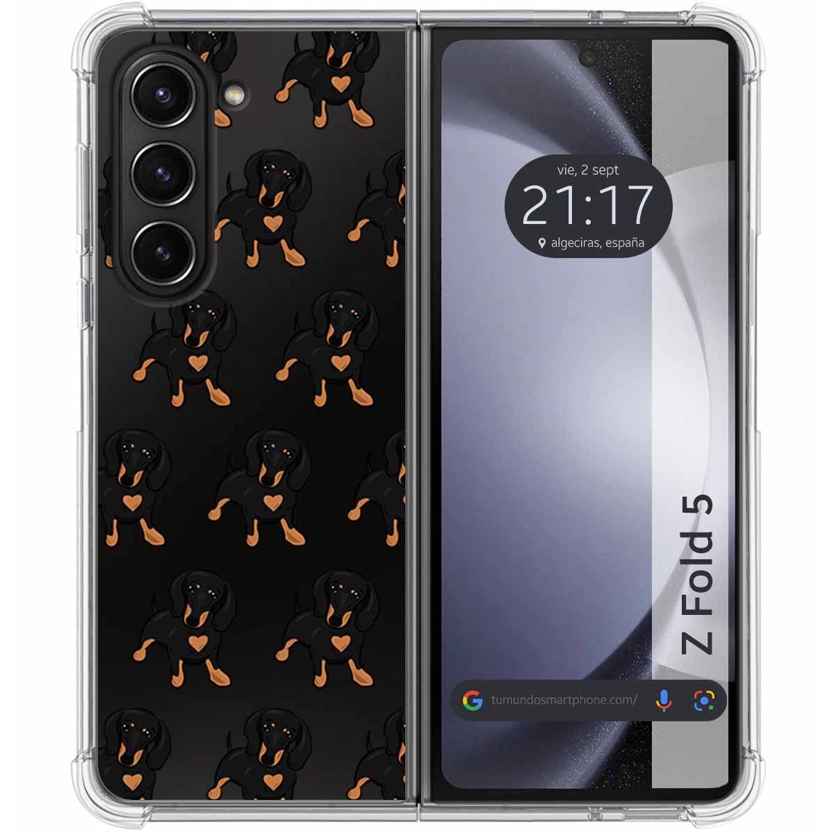 Funda Silicona Antigolpes para Samsung Galaxy Z Fold 5 5G diseño Perros 10 Dibujos