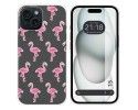 Funda Silicona Transparente compatible con Iphone 15 (6.1) diseño Flamenco Dibujos