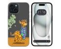 Funda Silicona Transparente compatible con Iphone 15 (6.1) diseño Jirafa Dibujos