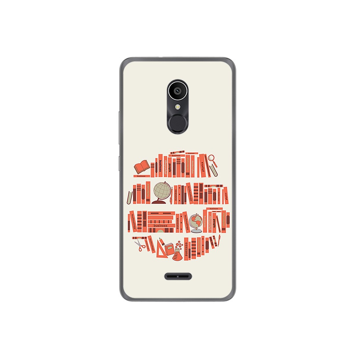 Funda Gel Tpu para Alcatel 3C Diseño Mundo Libro Dibujos