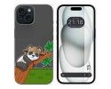 Funda Silicona Transparente compatible con Iphone 15 (6.1) diseño Panda Dibujos