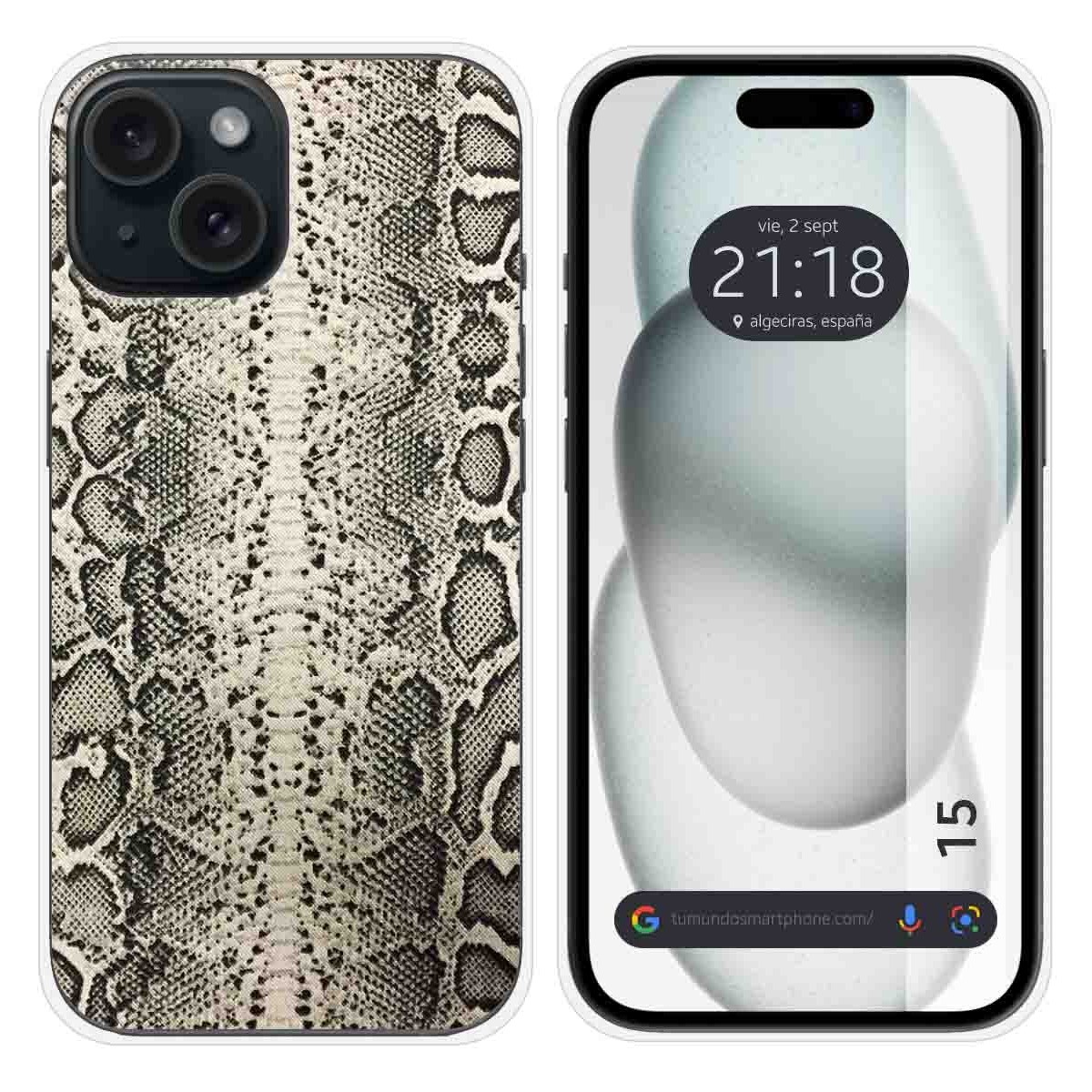 Funda Silicona compatible con Iphone 15 (6.1) diseño Animal 01 Dibujos