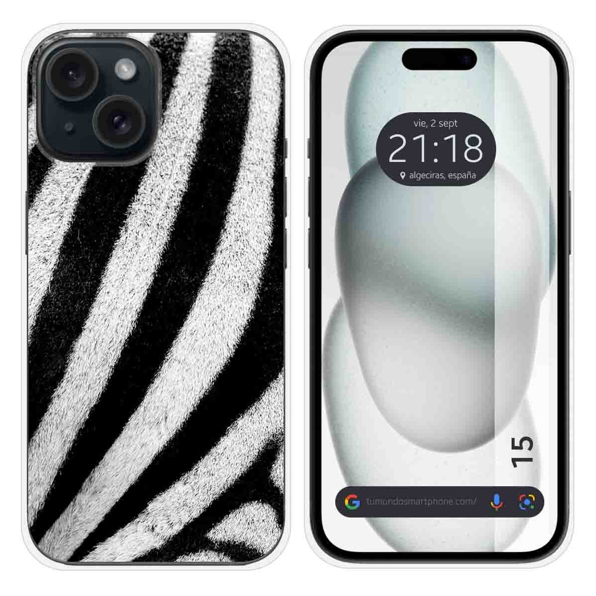 Funda Silicona compatible con Iphone 15 (6.1) diseño Animal 02 Dibujos