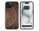 Funda Silicona compatible con Iphone 15 (6.1) diseño Madera 06 Dibujos