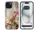 Funda Silicona compatible con Iphone 15 (6.1) diseño Madera 08 Dibujos