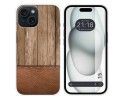 Funda Silicona compatible con Iphone 15 (6.1) diseño Madera 09 Dibujos